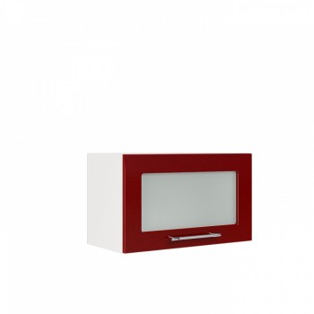 Бруклин ШВГС 600 Шкаф верхний горизонтальный со стеклом (Бетон белый/корпус Белый) в Балахте - balahta.mebel54.com | фото