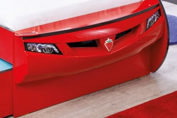 CARBED Кровать-машина Coupe с выдвижной кроватью Red 20.03.1306.00 в Балахте - balahta.mebel54.com | фото
