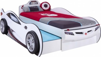 CARBED Кровать-машина Coupe с выдвижной кроватью White 20.03.1310.00 в Балахте - balahta.mebel54.com | фото