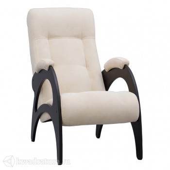 Кресло для отдыха Неаполь Модель 9 без лозы (Венге-эмаль/Ткань Ваниль Verona Vanilla) в Балахте - balahta.mebel54.com | фото