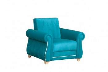 Кресло для отдыха "Порто" (велюр киви бирюза / микровельвет крем) в Балахте - balahta.mebel54.com | фото