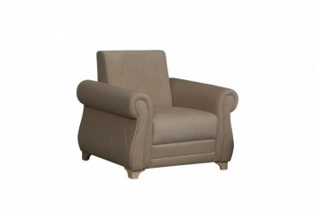 Кресло для отдыха "Порто" (велюр киви латте / микровельвет крем) в Балахте - balahta.mebel54.com | фото