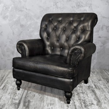 Кресло кожаное Лофт Аристократ в Балахте - balahta.mebel54.com | фото