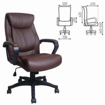 Кресло офисное BRABIX Enter EX-511 (коричневый) в Балахте - balahta.mebel54.com | фото