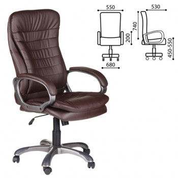Кресло офисное BRABIX Omega EX-589 (коричневое) в Балахте - balahta.mebel54.com | фото