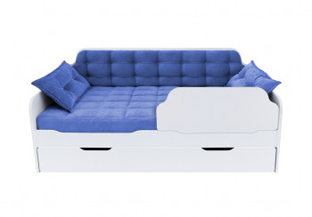 Кровать 180 серии Спорт Лайт 1 ящик 85 Синий (подушки) в Балахте - balahta.mebel54.com | фото
