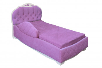 Кровать 190 Гармония Lux 67 Светло-фиолетовый (мягкий бортик) в Балахте - balahta.mebel54.com | фото