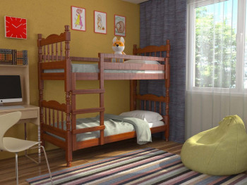 Кровать двухъярусная Соня из массива сосны 800*1890 Сосна в Балахте - balahta.mebel54.com | фото