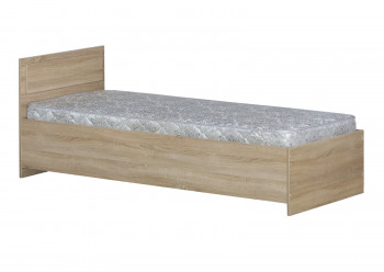 Кровать одинарная 800-2 без матраса (прямые спинки) Дуб Сонома в Балахте - balahta.mebel54.com | фото