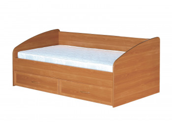 Кровать с ящиками с задней спинкой 900-1 без матраса Вишня Оксфорд в Балахте - balahta.mebel54.com | фото