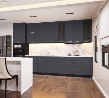 Кухонный гарнитур 1,8м Луксор высокие модули (Клен серый/корпус венге) в Балахте - balahta.mebel54.com | фото