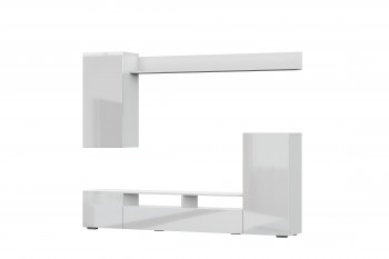 Мебель для гостиной МГС 4 (Белый/Белый глянец) в Балахте - balahta.mebel54.com | фото