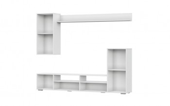 Мебель для гостиной МГС 4 (Белый/Цемент светлый) в Балахте - balahta.mebel54.com | фото