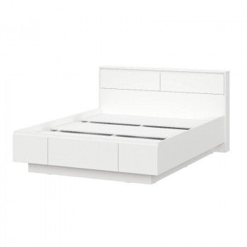 Модульная система "Одри" Кровать двойная (1,6х2,0) серия 3 Белый в Балахте - balahta.mebel54.com | фото