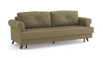 Оливер / диван - кровать 3-х местн. (еврокнижка) (велюр велутто коричневый 23 в Балахте - balahta.mebel54.com | фото