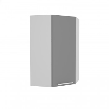 Ройс ВПУ 550 Шкаф верхний угловой высокий (Графит софт/корпус Серый) в Балахте - balahta.mebel54.com | фото