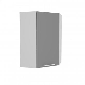 Ройс ВПУ 600 Шкаф верхний угловой высокий (Графит софт/корпус Серый) в Балахте - balahta.mebel54.com | фото