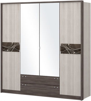 Шкаф четырехстворчатый с зеркалом Шк69.1 Николь в Балахте - balahta.mebel54.com | фото